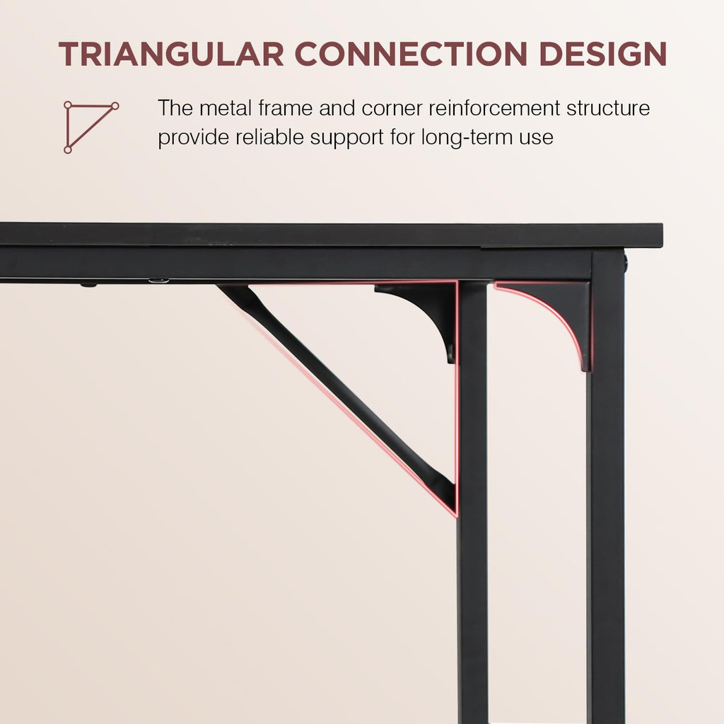 39 Inch Black Computer Desk H35311