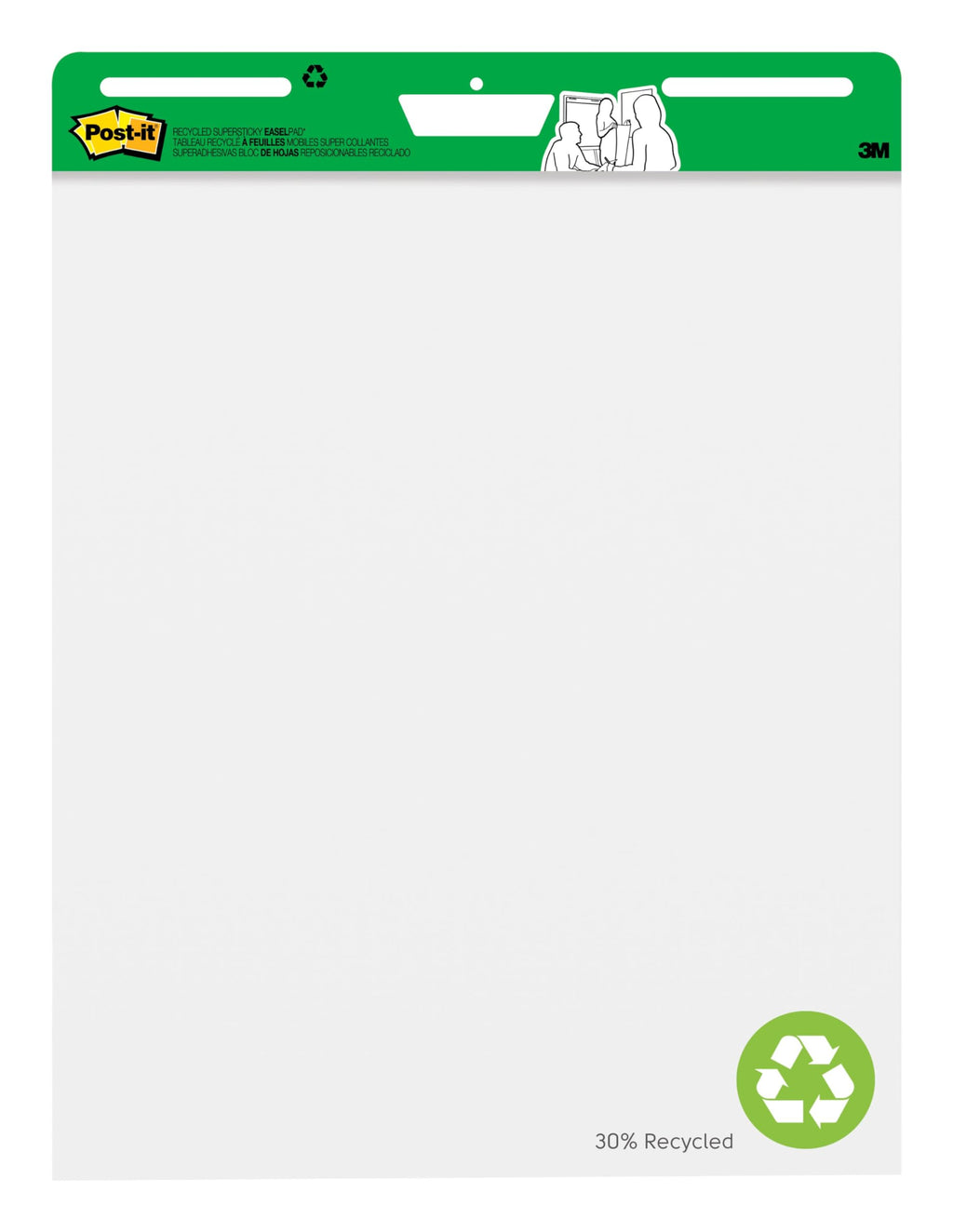 White Recycled Paper Easel Pad 25 in x 30 in 6 Pads/Pack R623754