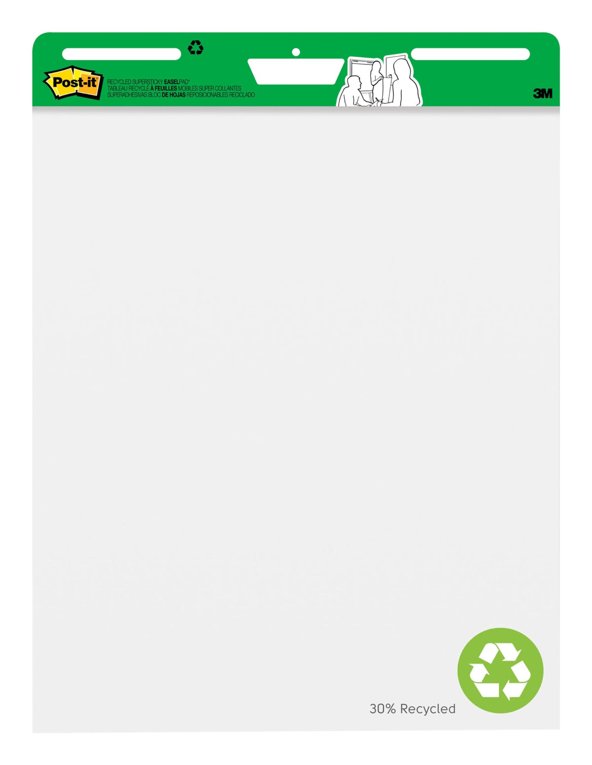 White Recycled Paper Easel Pad 25 in x 30 in 6 Pads/Pack R623754