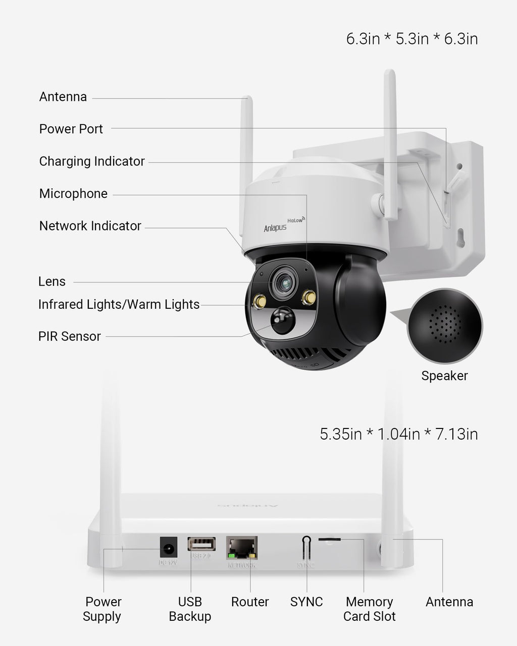 4MP 360° Pan Tilt Solar 4 Camera Security System B9880