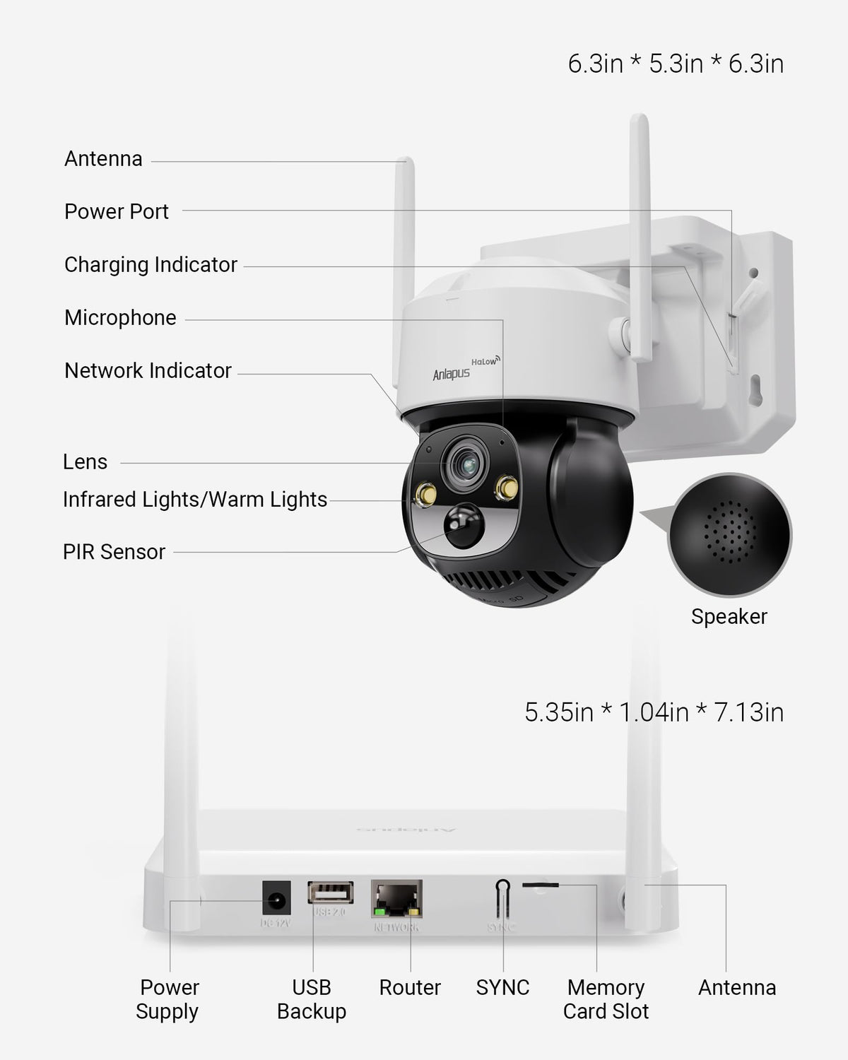 4MP 360° Pan Tilt Solar 4 Camera Security System B9880