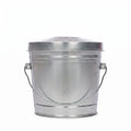 Galvanized Steel 6 Gallon Trash Can with Locking Lid H2440