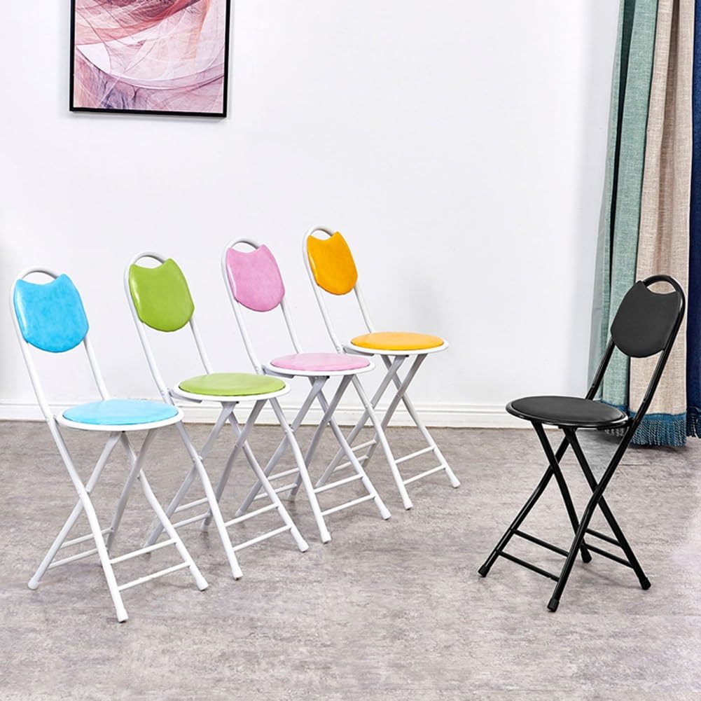 Black 18 Inch Folding Bar Stool with Backrest N973036