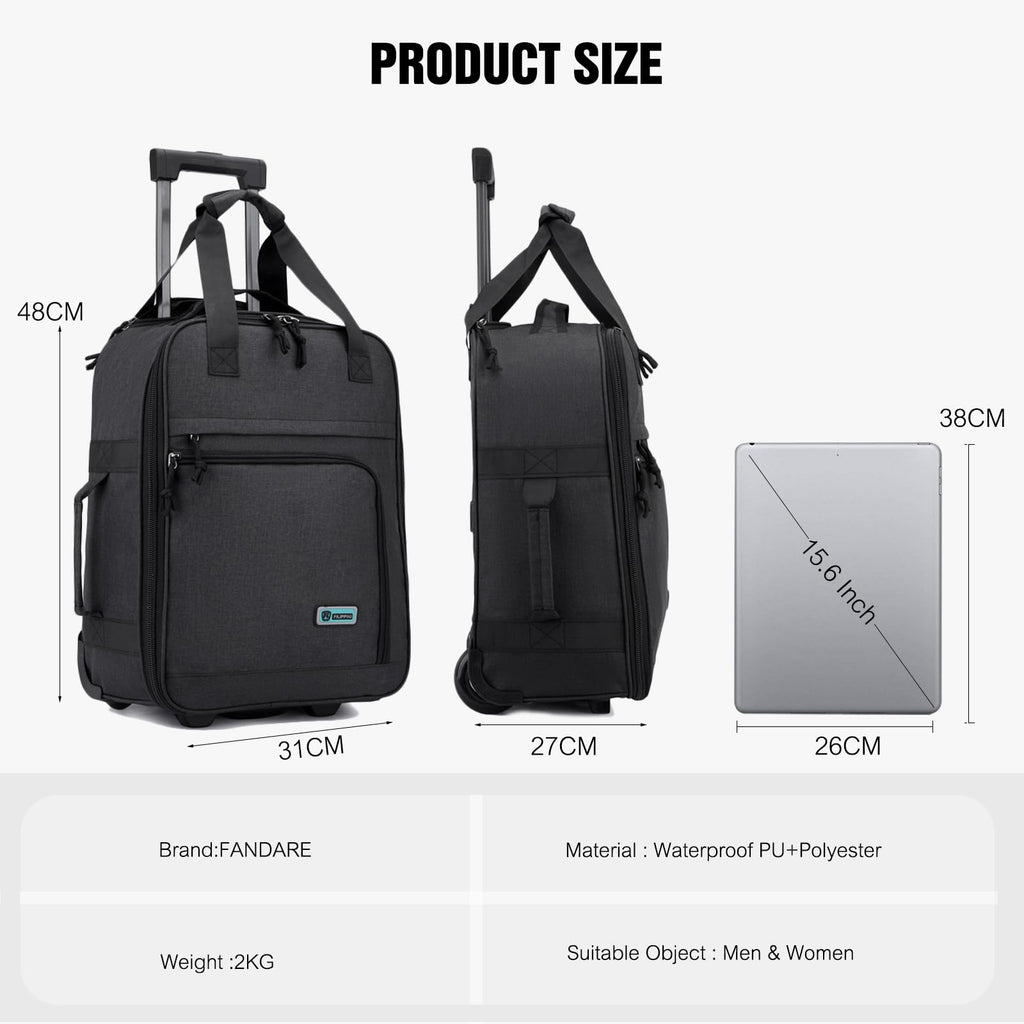 Rolling Laptop Backpack with Wheels 15.6 Inch A214100