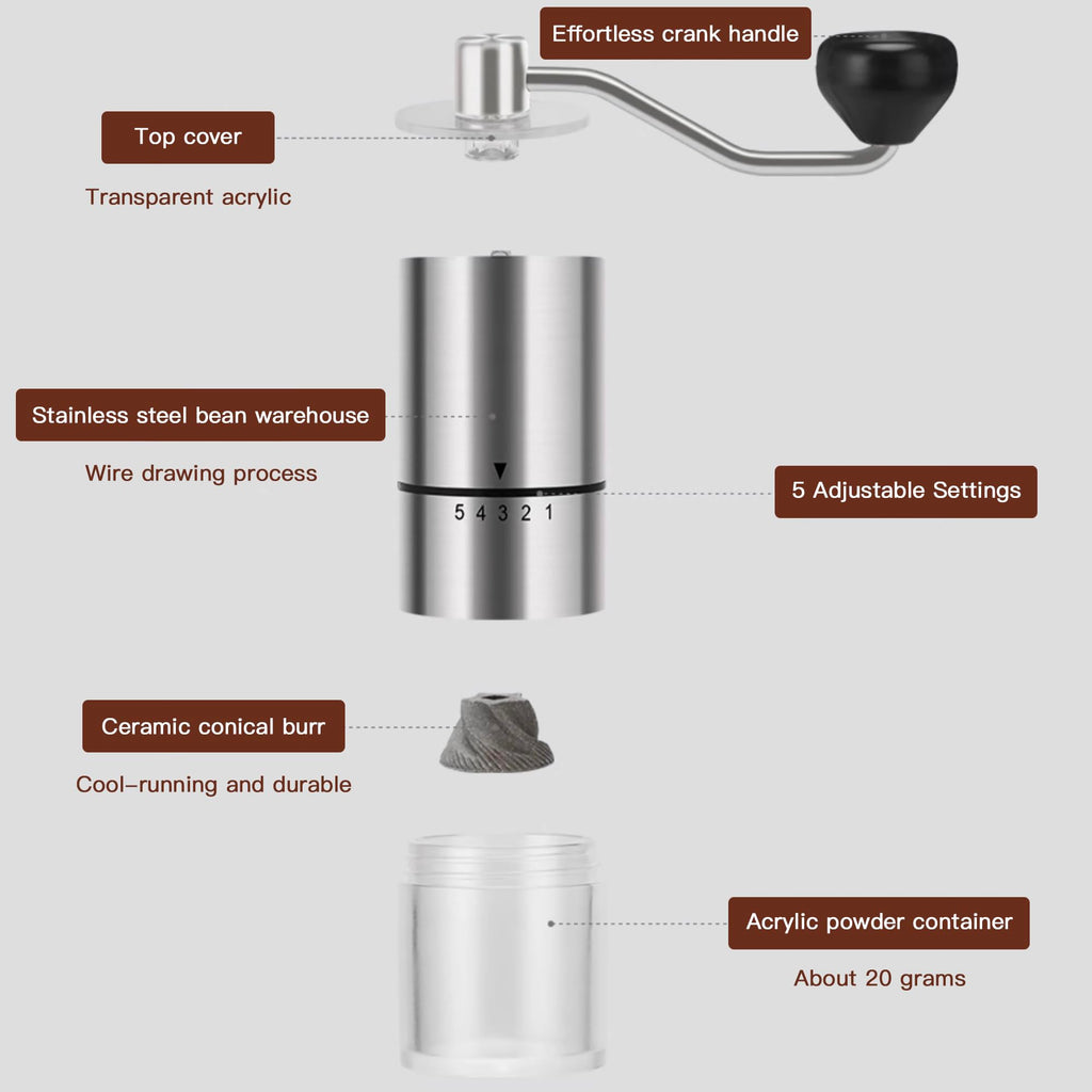 Manual Coffee Grinder with Ceramic Conical Burr M90429