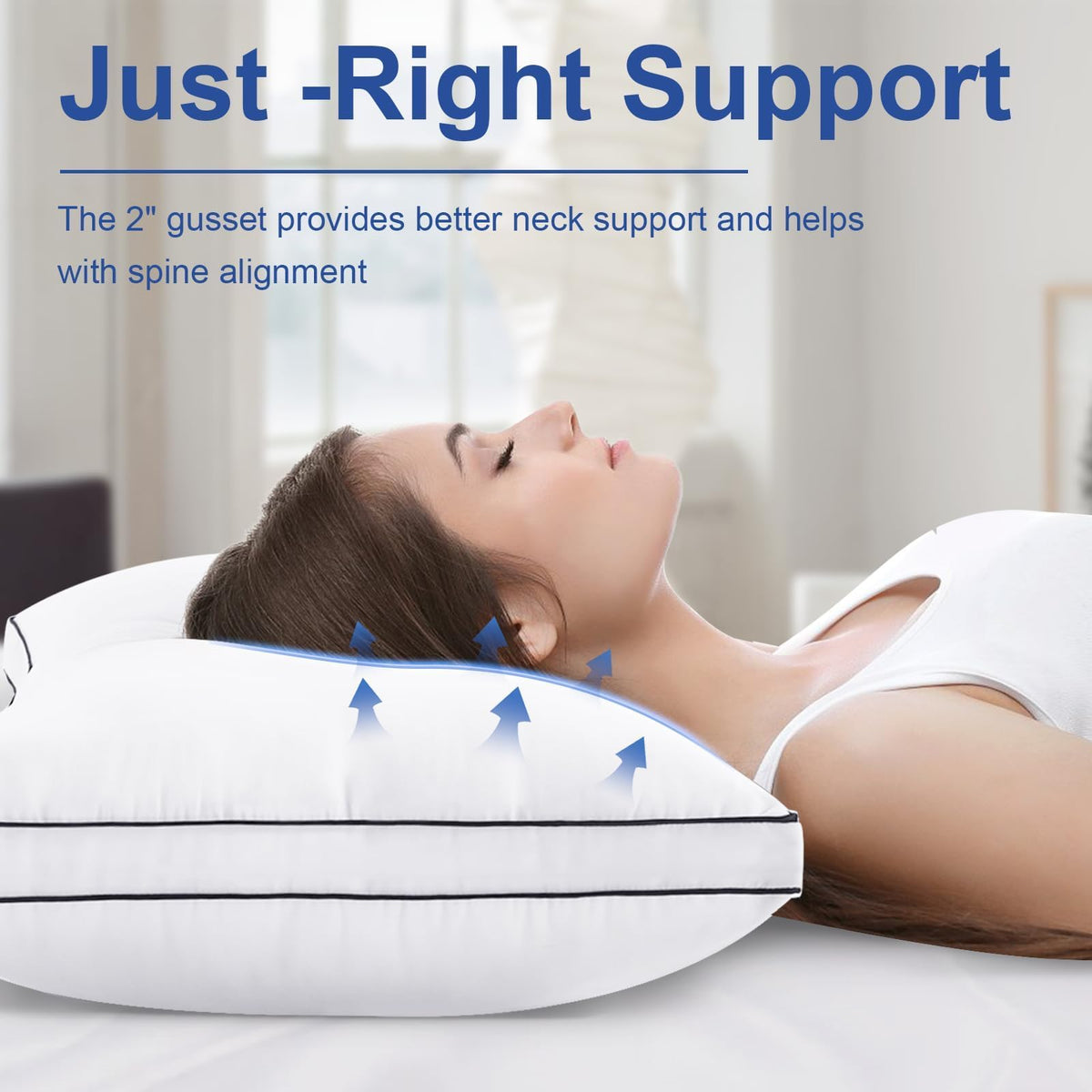 King Size Set of 2 Bed Pillows Z719