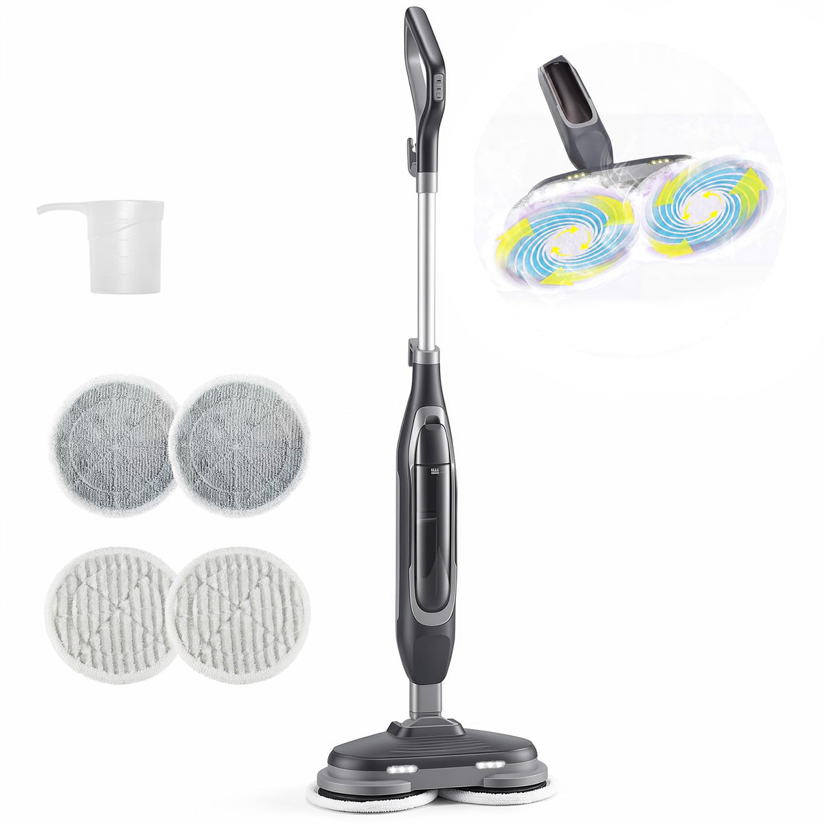 Dual Rotating Scrub & Steam Mop I880132