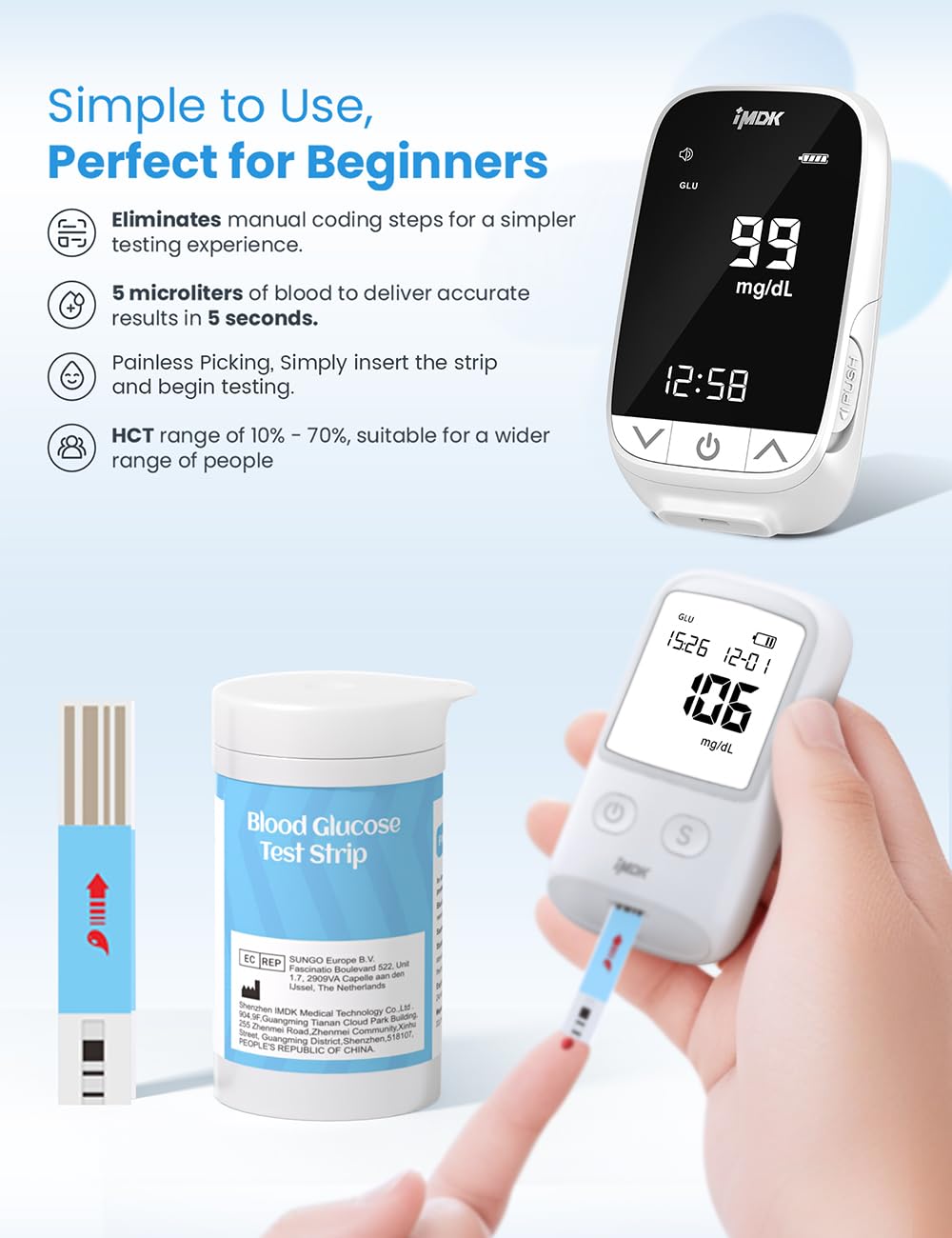 Blood Glucose Test Strips 100 Count K46618