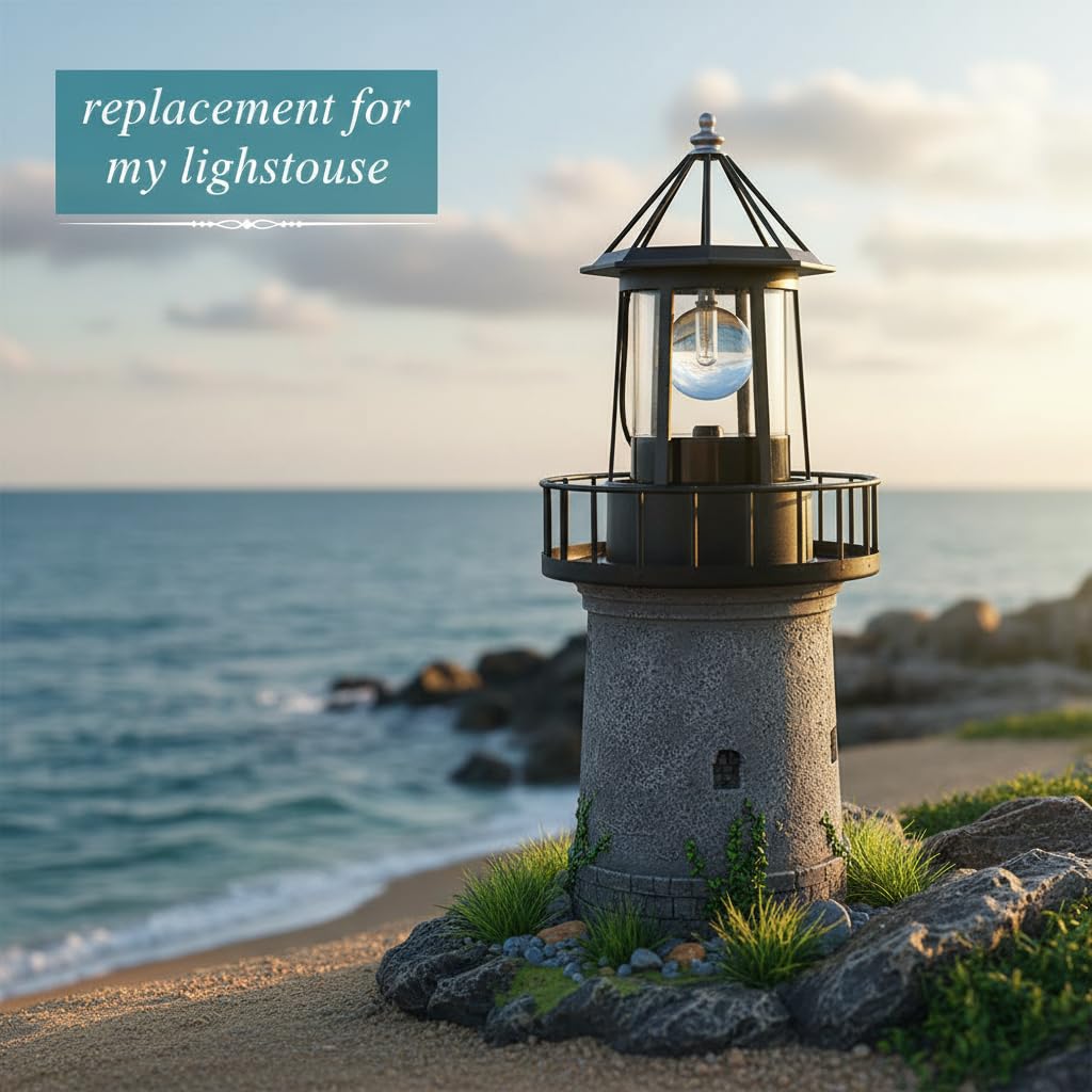Solar Lighthouse Lamp IP65 Waterproof Outdoor Solar Light W735