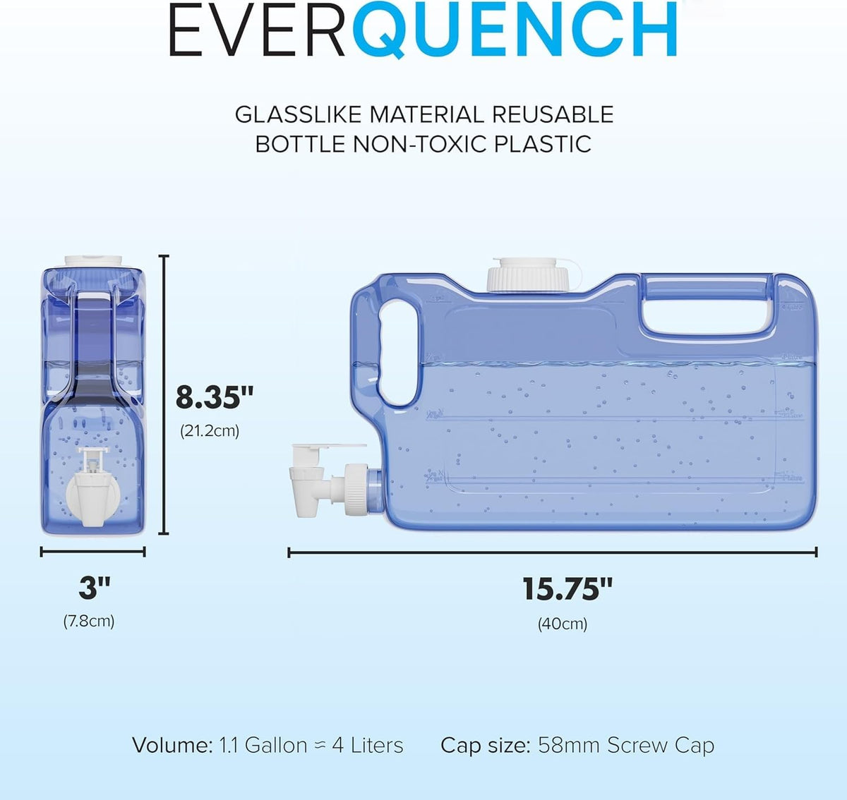 1.1 Gallon Water Dispenser Bottle with Spigot N71990