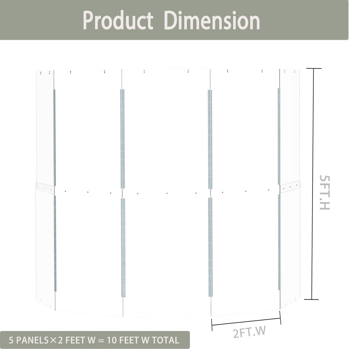 Portable Drum Shield Panels 5-Panels 2ft x 5ft C966912