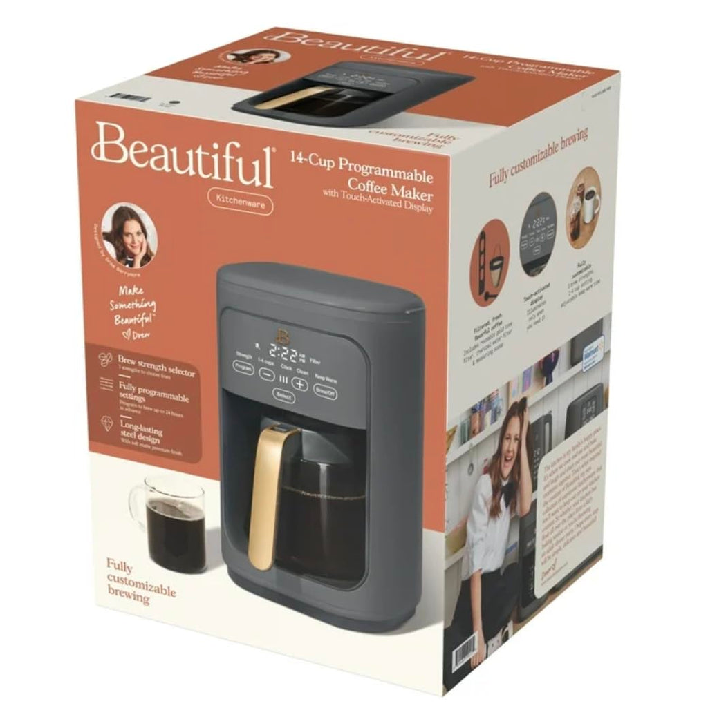 14-Cup Programmable Drip Coffee Maker with Reusable Filter T767587