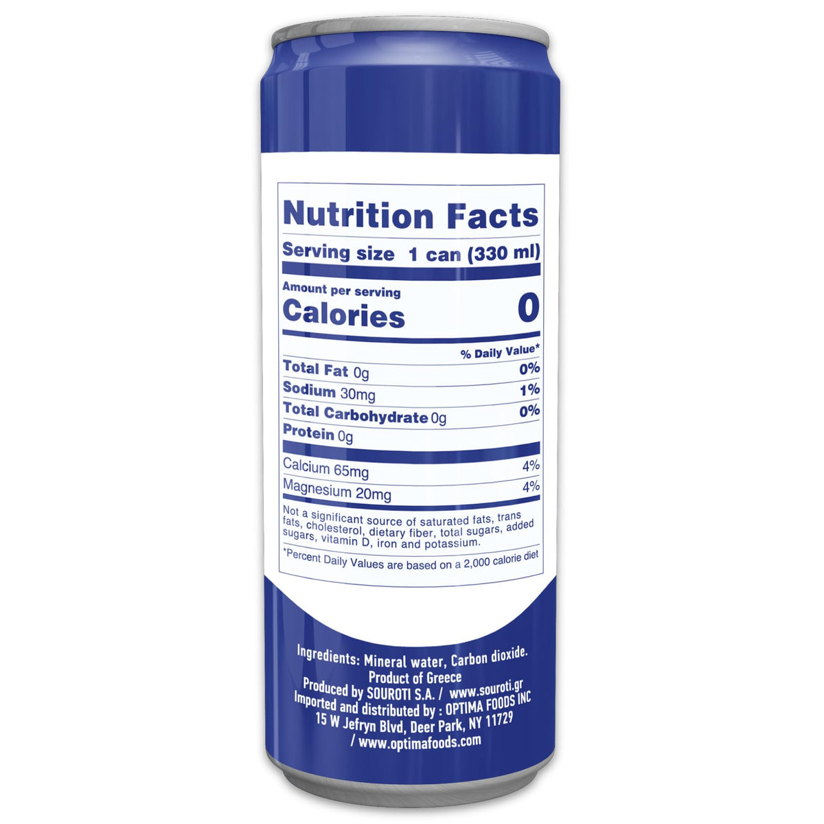 Unflavored Carbonated Mineral Water 6-Pack 330ml Tins U107637