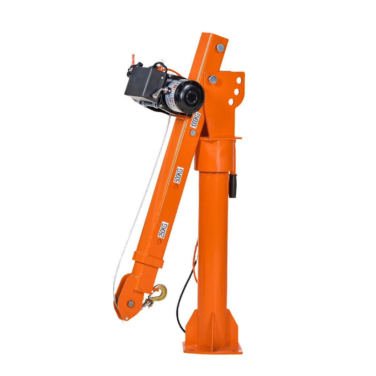 Electric Truck Crane with 12V Electric Winch and 360° Rotating Telescopic Boom G12191