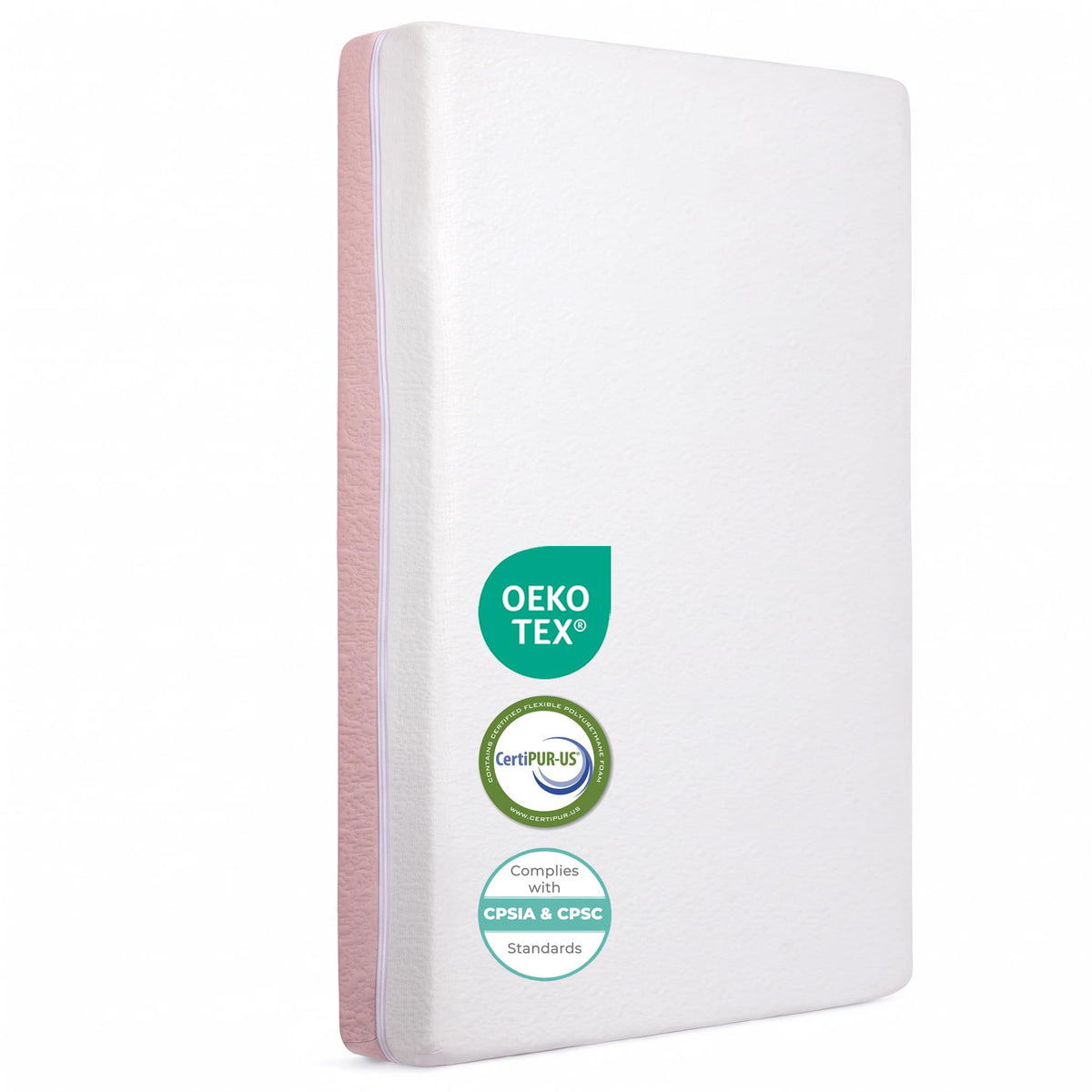 Mini Crib Mattress 2-Stage Firmness 38x24x4 Inch N7871