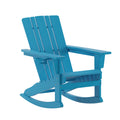 Blue Weather Resistant Poly Resin Adirondack Rocking Chair M2075