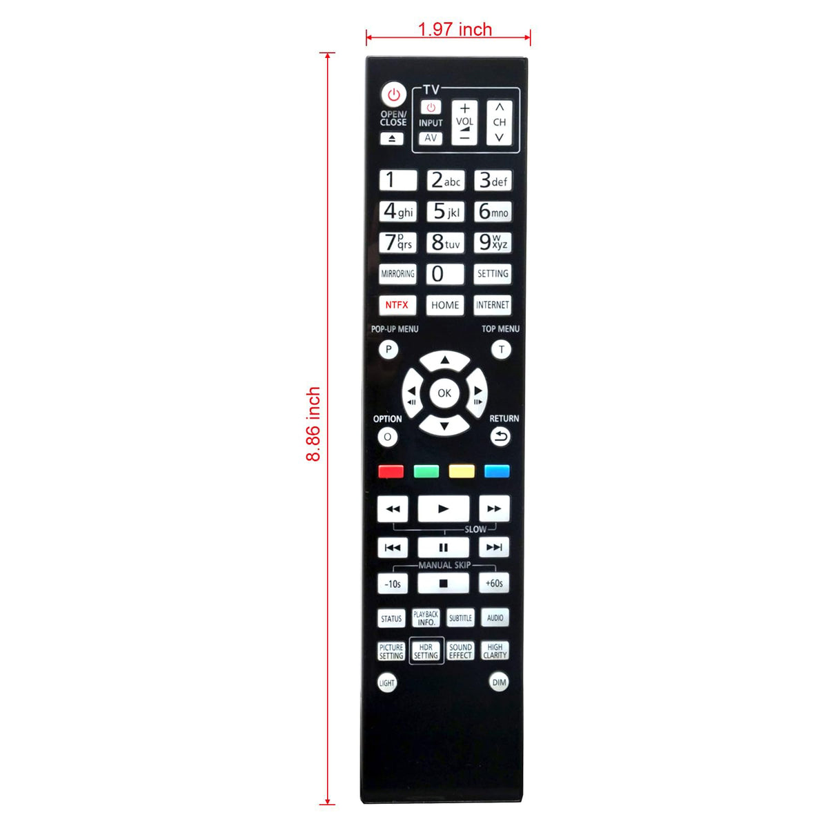 Replace Remote Control for 4K Blu-ray Player J907810