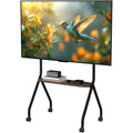 Black Height Adjustable Rolling TV Stand for 49-75 Inch TVs B614579