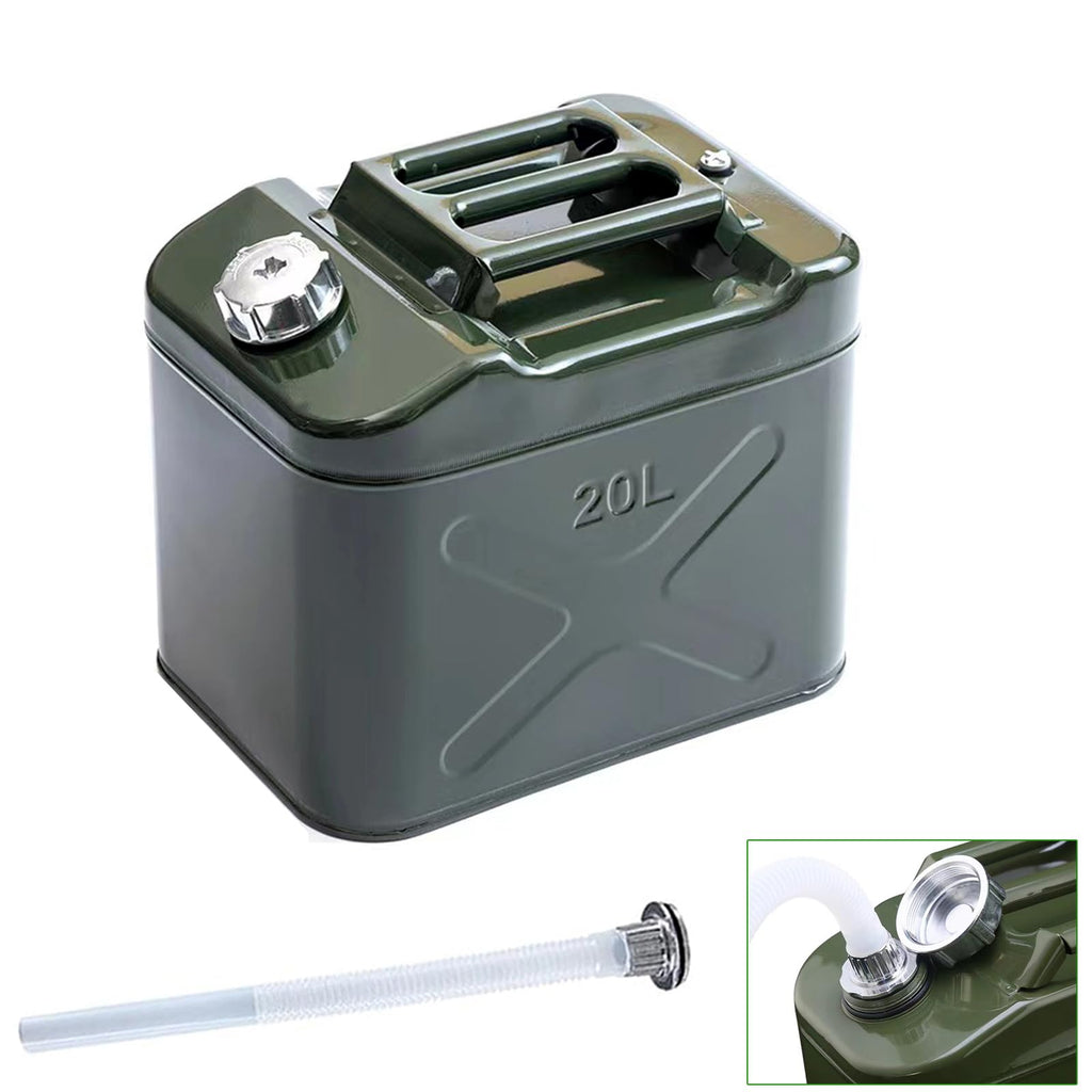 5 Gallon Square Metal Storage Can with Flexible Spout O2091