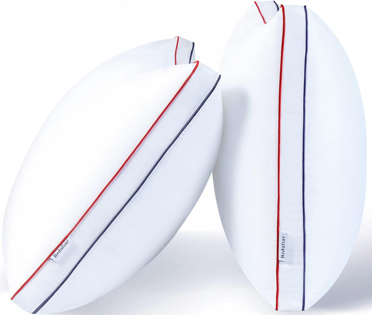 Queen Size Set of 2 Cooling Down Alternative Gusseted Pillows C6818