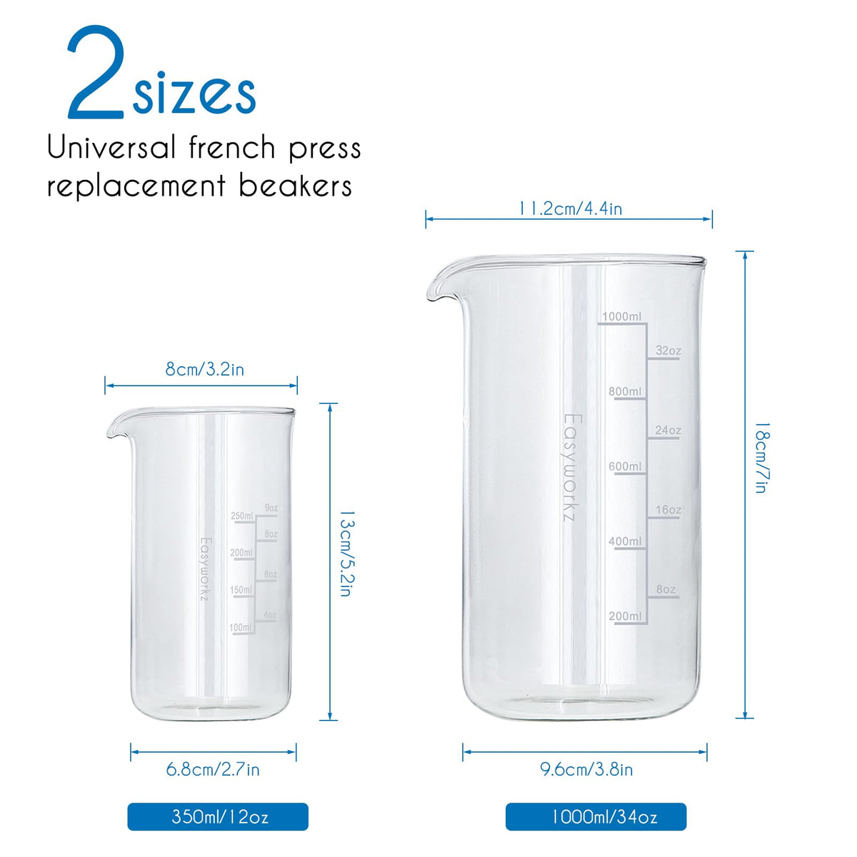 12 oz Borosilicate Glass French Press K2531