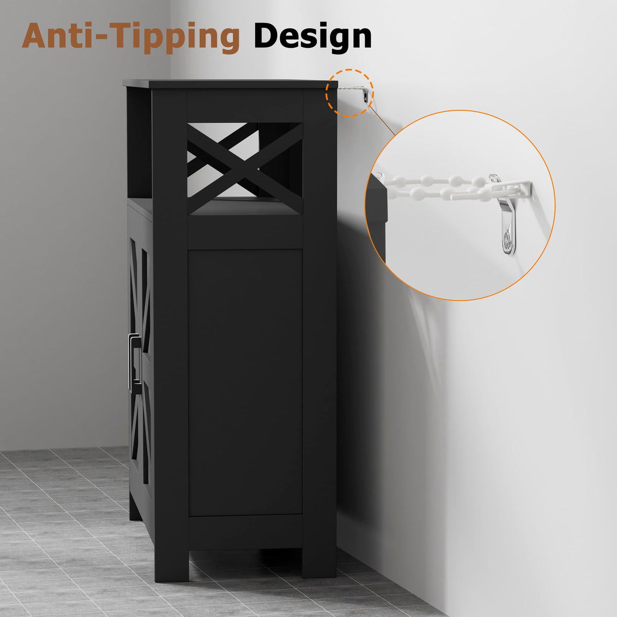 Bathroom Storage Cabinet with Doors U4609
