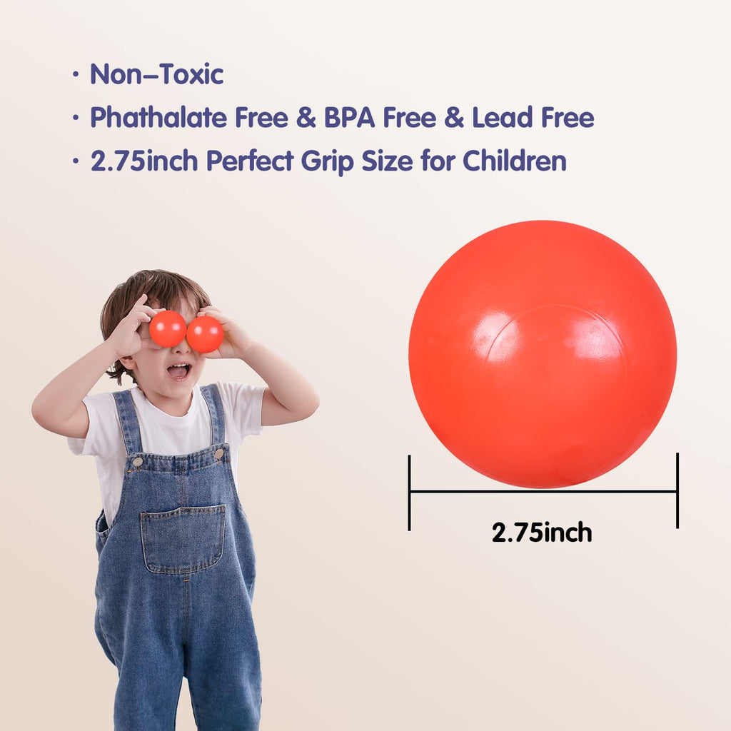 2.75 Inch Crush Proof Plastic Ball Pit Balls Pack of 50 A11144
