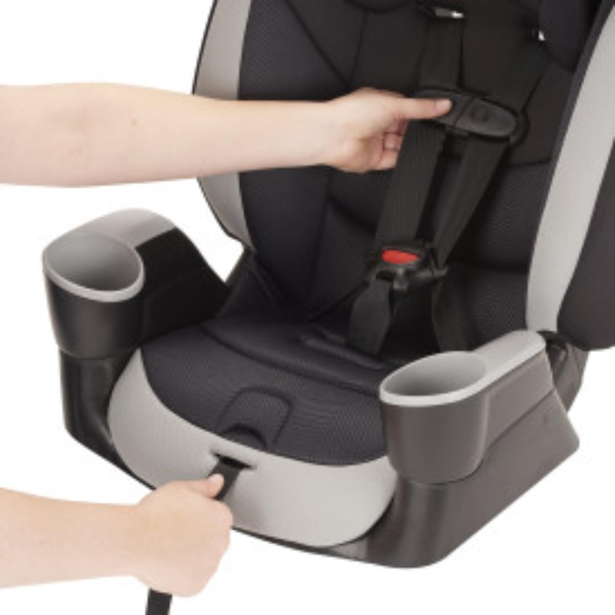 High-Back Booster Car Seat with Harness, 22 to 110lbs, Granite Gray W275