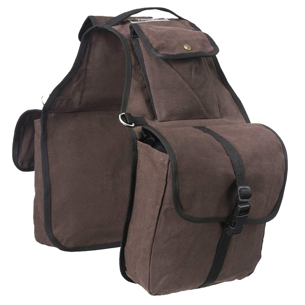 Canvas Saddle Bag for Horses - Brown M2286