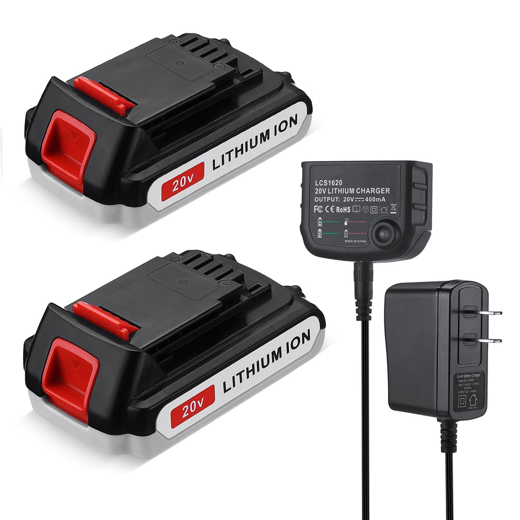 2 Pack 20V MAX 3.0Ah Replacement Battery with Charger J7827
