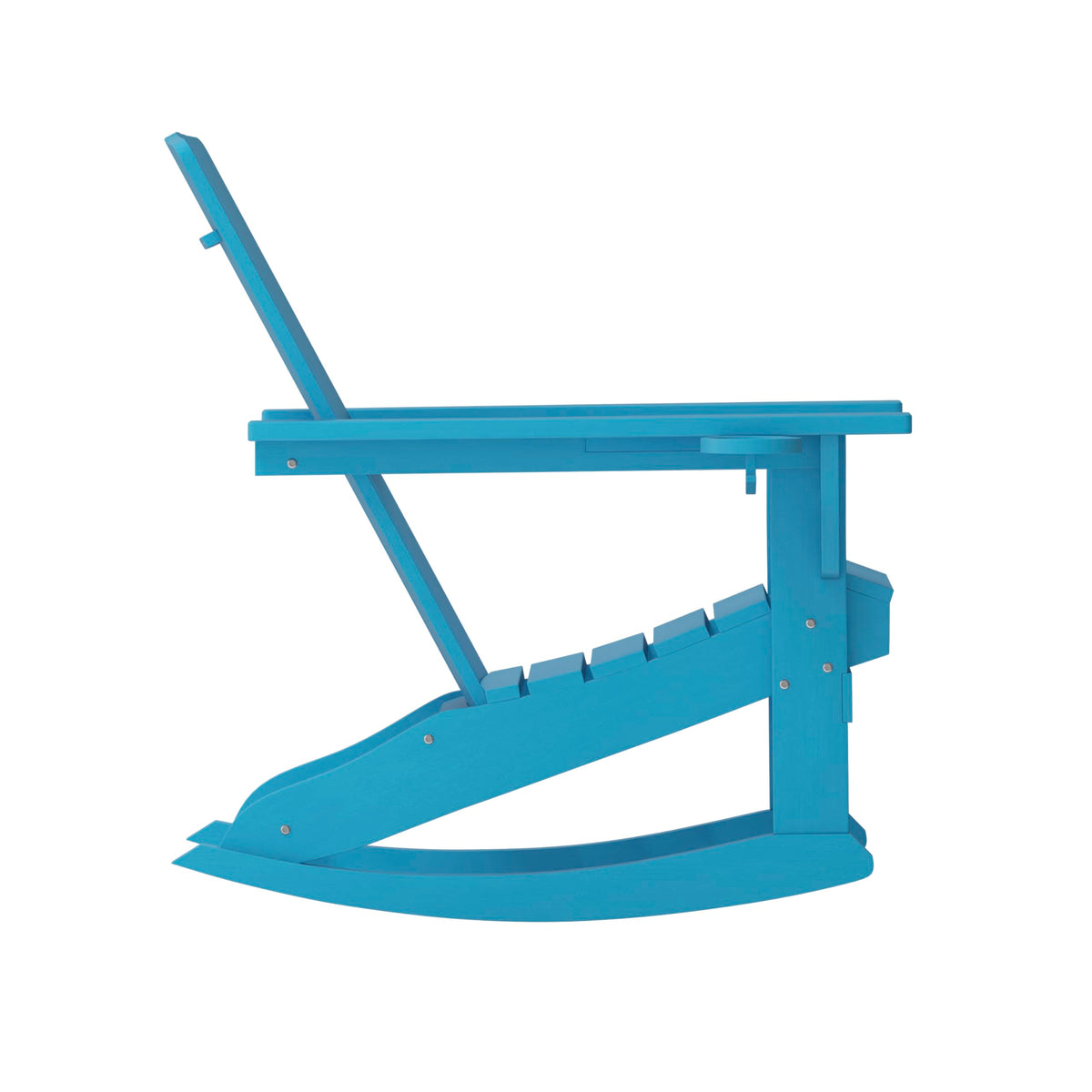 Blue Weather Resistant Poly Resin Adirondack Rocking Chair M2075