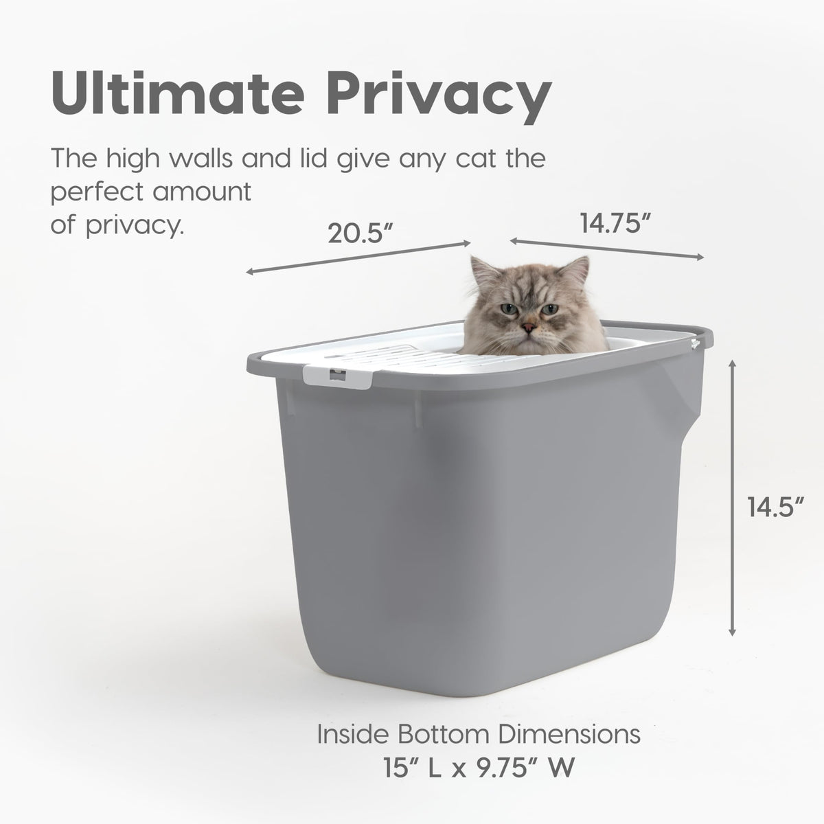 Large Top Entry Hooded Cat Litter Box L1751