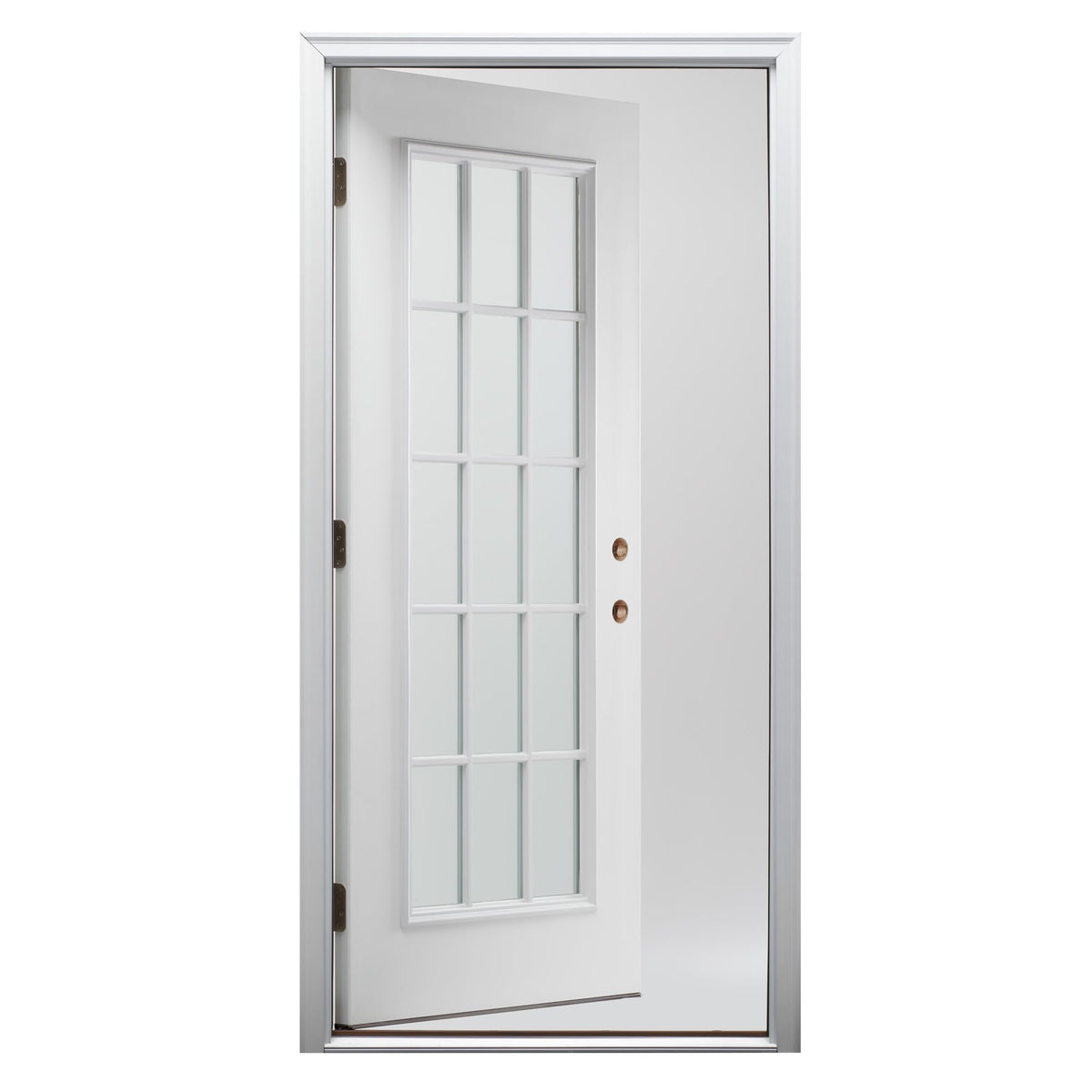 Steel Primed Left Hand In-Swing 15 Lite Clear Glass Front Door H9686