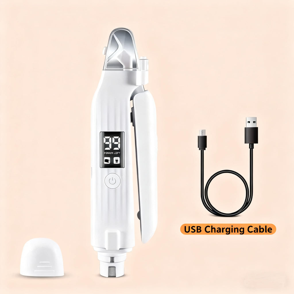 2-in-1 Dog Cat Nail Clipper Grinder with LED Light B681223