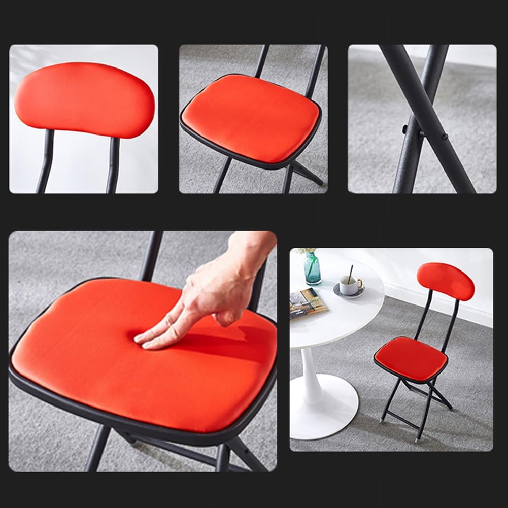 Folding Bar Stool with Backrest, 18 Inch Portable Stool with Footrest, Steel Frame Legs, Black S219542