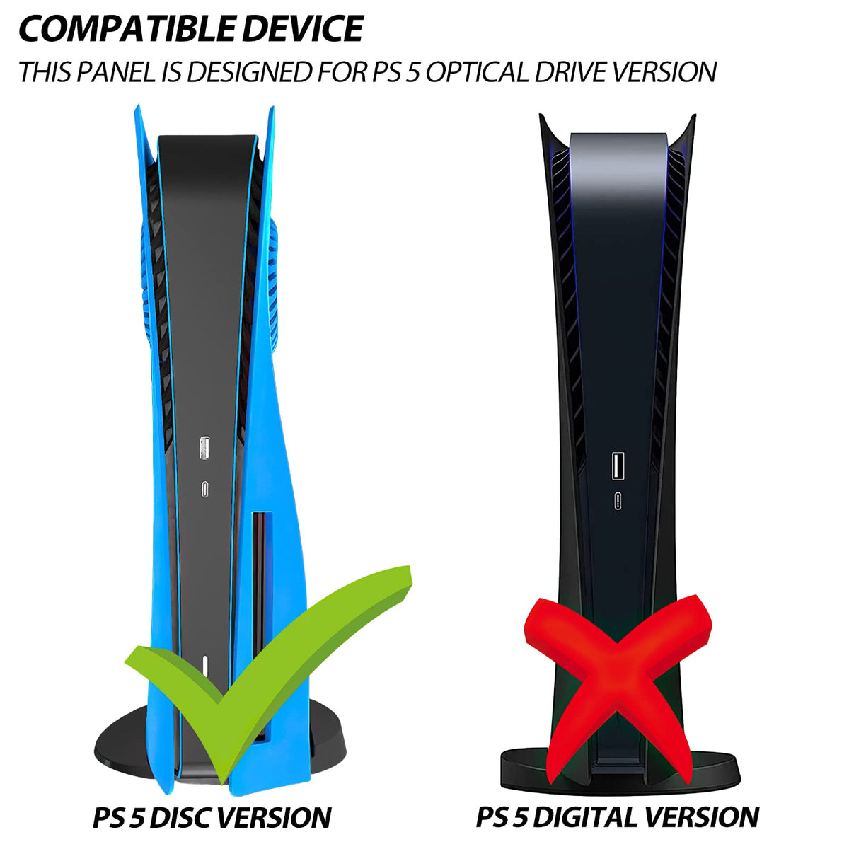 Face Plate Cover Shell with Cooling Vents for PS5 Disc Edition Console (Starlight Blue) P799560
