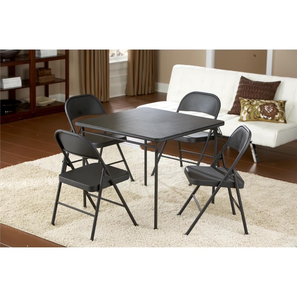 Steel Folding Chair 4 Pack Black N89080