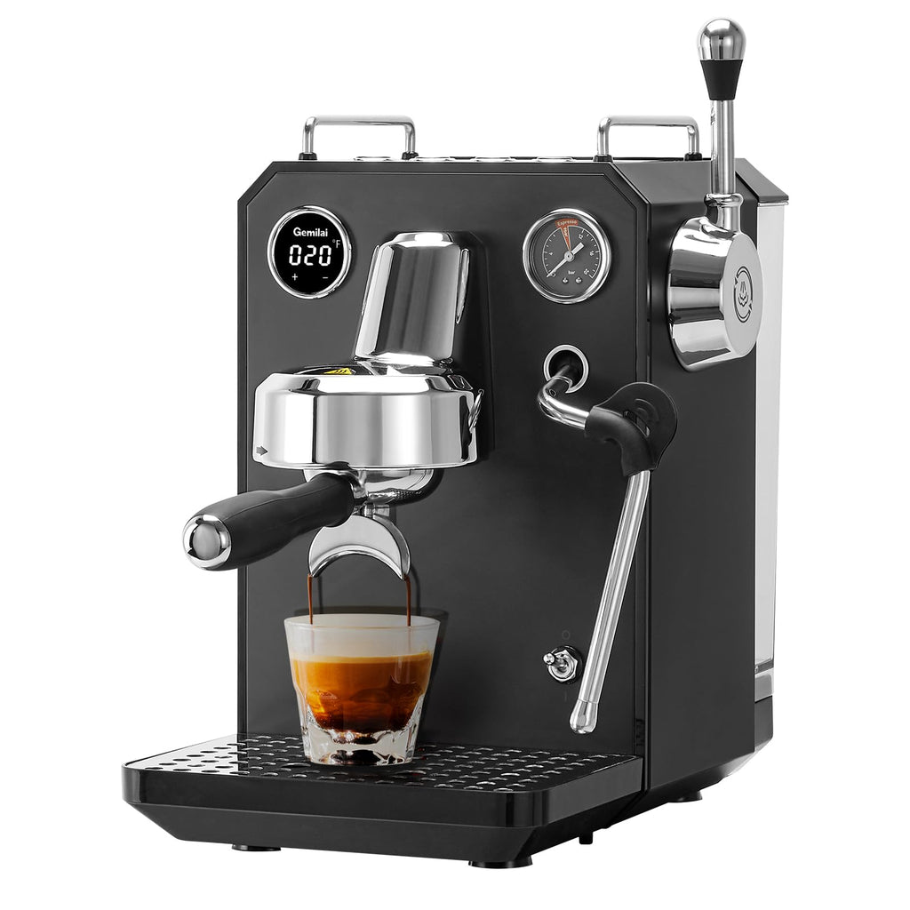 1500W Espresso Machine and Coffee Grinder Bundle with Milk Frother, Black S453946