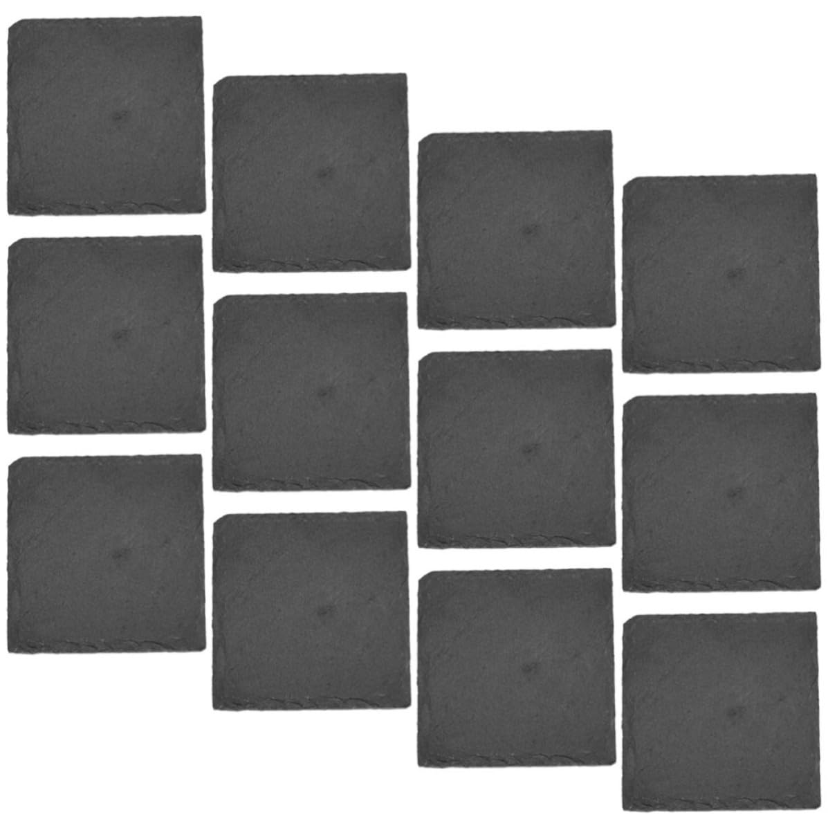 12pcs Natural Stone Square Coasters Set W792