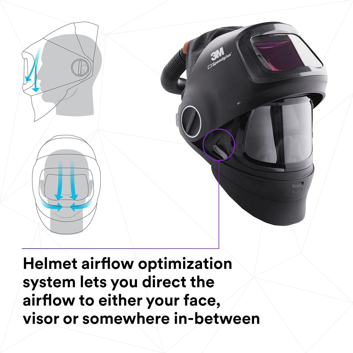 Heavy-Duty Welding Helmet with PAPR Assembly U656