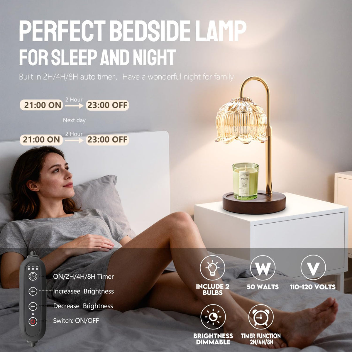 Candle Warmer Lamp with 2 Bulbs K149010