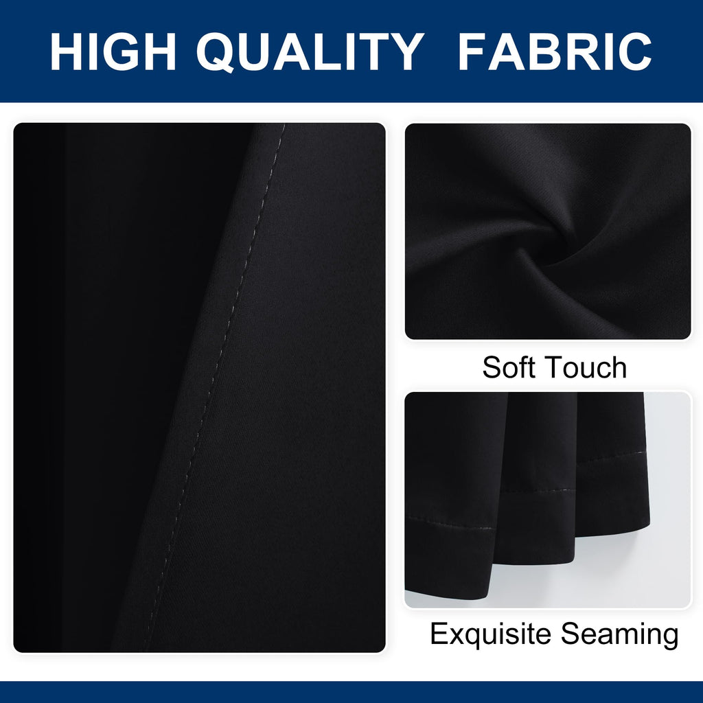 Blackout Room Divider Curtain 120 x 96 Inches Black T47070