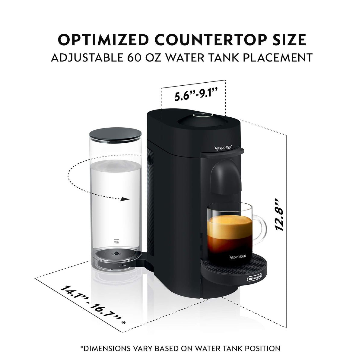 Matte Black Coffee and Espresso Maker N134