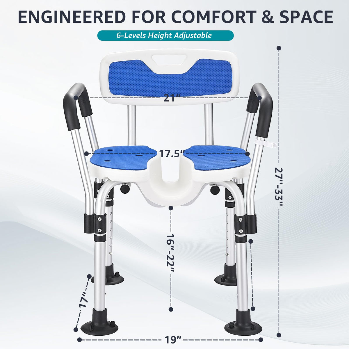 Shower Chair with Arms and Back O7710