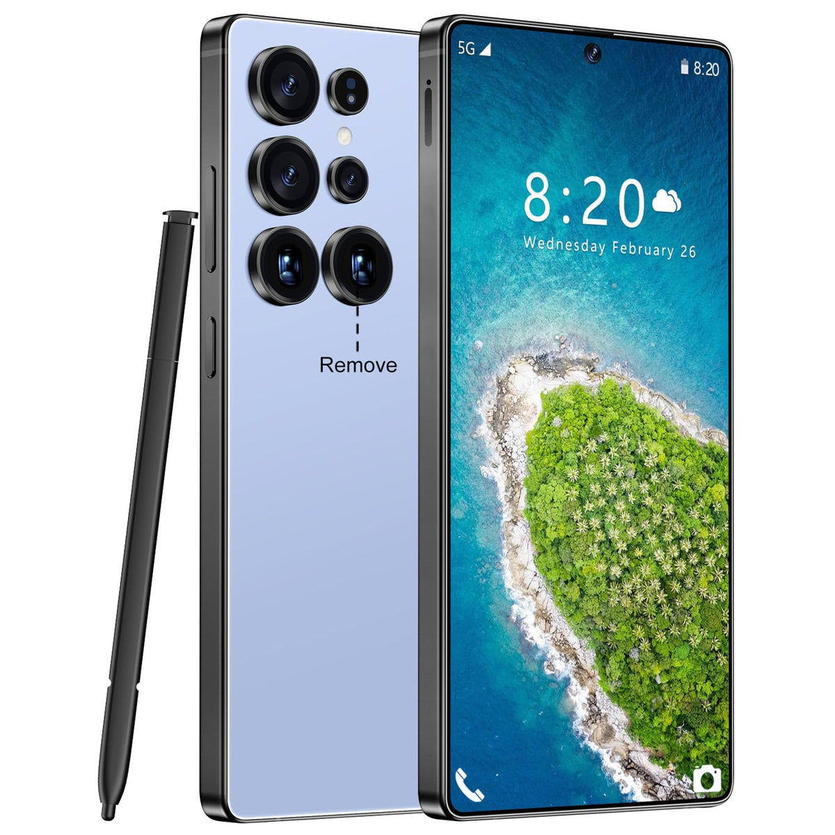 Unlocked Android 14 Smartphone 7000mAh 6.99" HD Screen 16+512GB Dual SIM 5G B8782
