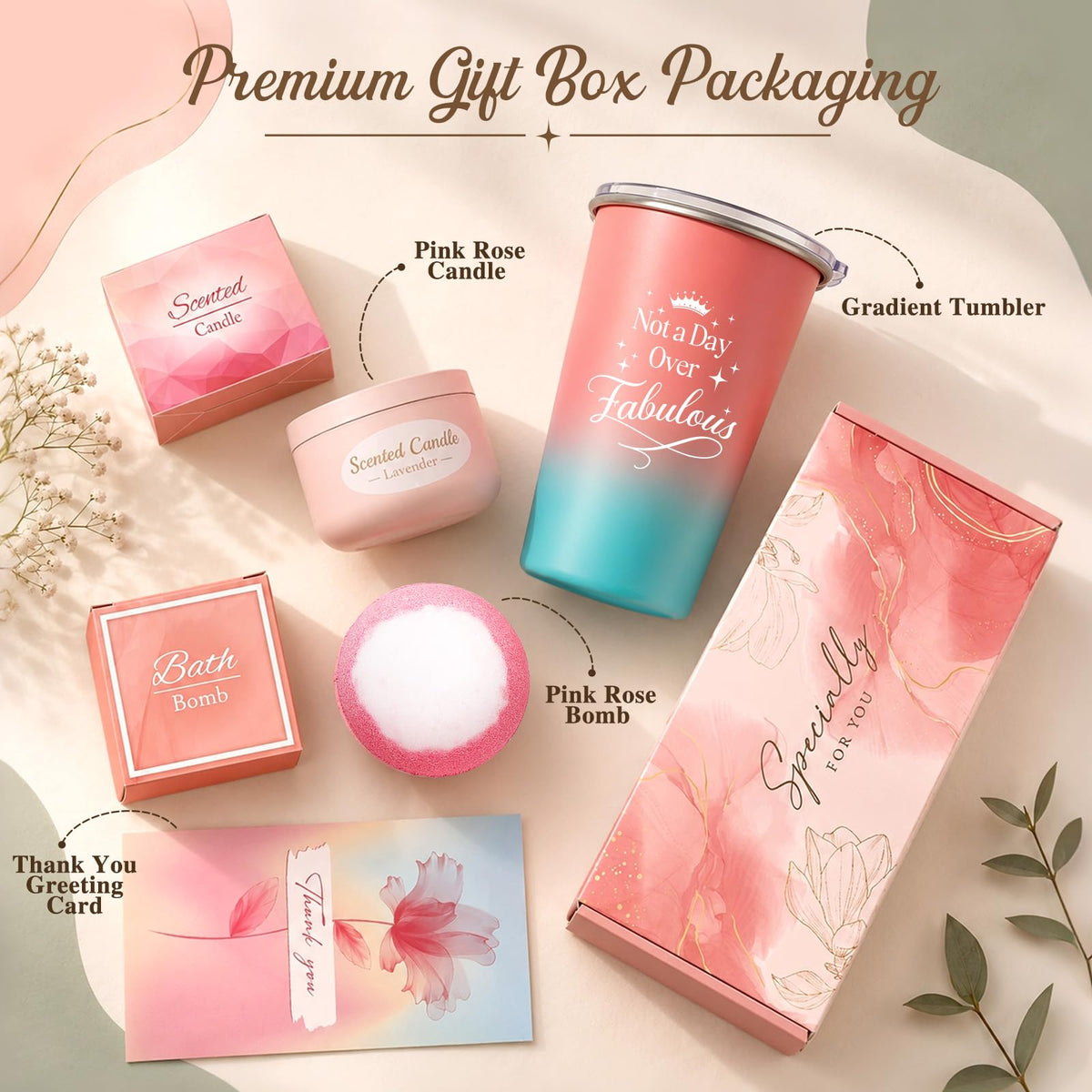 Pink Spa Gift Basket Set Q8987
