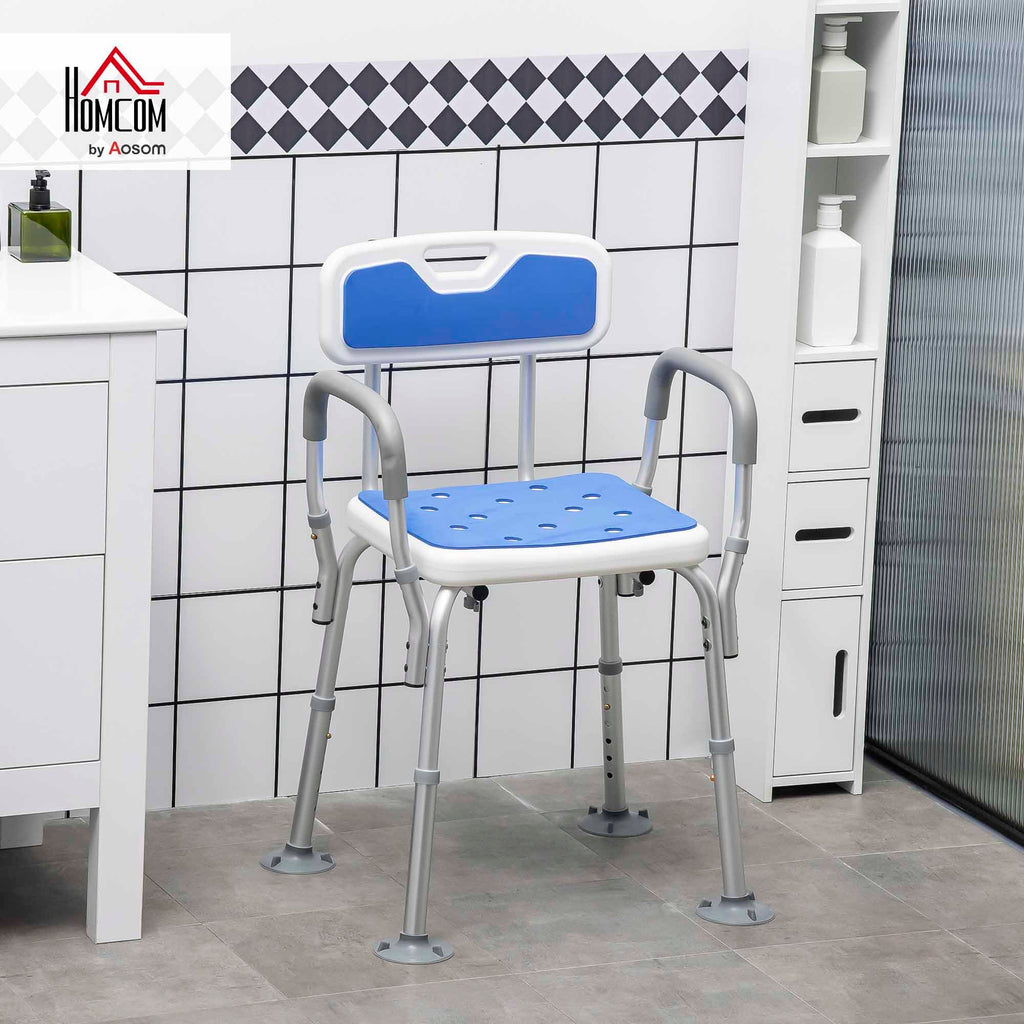 Padded Shower Chair with Arms and Back W752