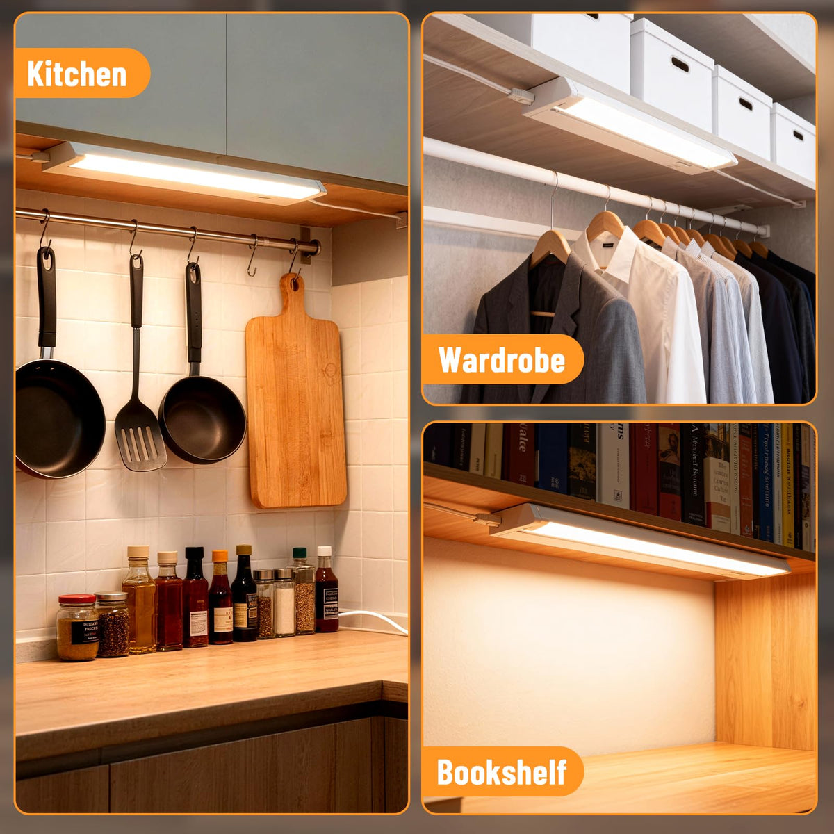 24" 4Pack Swivel Under Cabinet Lighting N80143