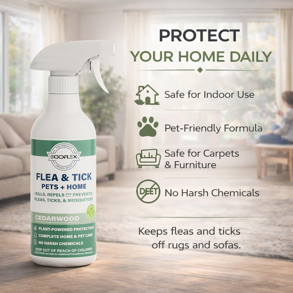 Plant-Based Flea Spray with Cedarwood Scent 16 Oz M853353