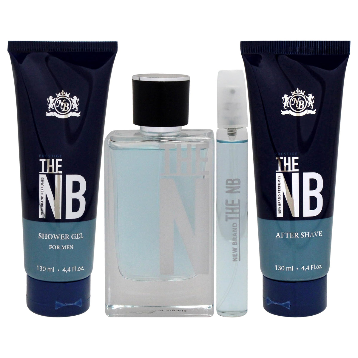 4 Pieces Eau de Toilette Spray Shower Gel After Shave Balm Gift Set S474